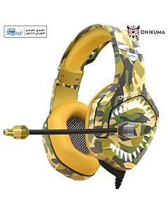 ONIKUMA K1-B Pro Camo Elite Stereo Gaming Headset Surround Sound Over-Ear - Yellow